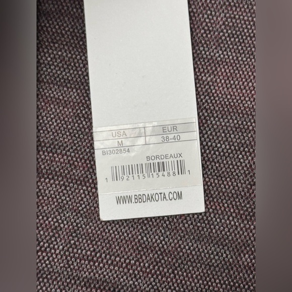 NWT BB Dakota Checkered Cardigan in Bordeaux Burgundy Combo Size Medium - Picture 8 of 8